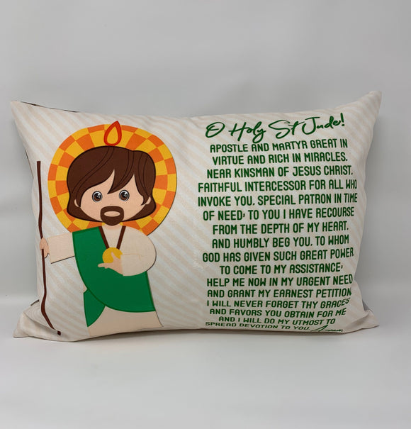 Saint Jude pillow. Baptism Gift. Children's pillow. Nursery Decor Christian Catholic Gift. First Communion Gift. Saint Jude Gift.