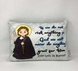 Saint Louis De Montfort pillow. Baptism Gift. Saint Louis De Montfort Gift. Catholic Gift. First Communion Gift. Saint Pillow