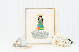 Saint Matilda poster print. St. Matilda Wall Art Poster. First Communion. St Matilda Prayer print. Catholic Poster. Baptism. Matilda gift.