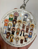 Catholic Saints Christmas Ornament. Baptism Gift. Mary, St. Michael Ornament. Catholic Christmas Gift. First Communion Gift. Pray for Us