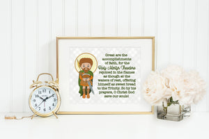 Saint Theodore poster print. Theodore Wall Art Poster. First Communion. St. Theodore Print. Catholic Prayer Poster. Theodore gift.