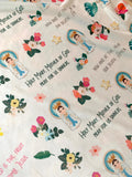 Hail Mary Prayer Ultra soft throw Blanket. Hail Mary Full of Grace Prayer Blanket. 50 x 60" Catholic prayer Blanket. Baptism Gift. Catholic