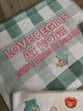 Set of 1, 2 or 3 Mother Teresa Kitchen Towels. Love begins at home Towel. Mother Teresa Towel. If you can't feed kitchen towel. Hostess gift