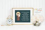 Saint Anthony of Padua poster print. St. Anthony Wall Art Poster. First Communion. Actions speak louder than words. Catholic Baptism Gift.