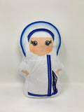 St. Teresa of Calcutta Stuffed Doll with quote and Feast day. Easter Gift. Baptism. Catholic Baby Gift. Mother Teresa Gift. St. Teresa Doll.