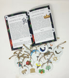 My Advent Jesse Tree Devotional Book with 25 ornaments. Catholic Christmas Book and ornament set. Advent book with ornaments.