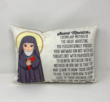 Saint Monica prayer pillow. Saint Monica pillow. First Communion Gift. Catholic Gift. Saint Monica gift. Saint pillow. Baptism Gift