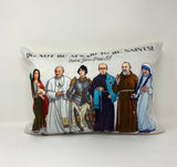 Catholic Saints pillow. Baptism Gift. Mother Teresa, JPII Pillow. Catholic Gift. First Communion Gift. Do not be afraid to be saints Pillow.