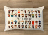Oversized Ultra Soft Catholic Prayer pillow case. Baptism Gift. Pray for Us Pillow. Catholic Quote Pillow. First Communion Gift Saint pillow