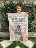 St Joan of Arc Canvas Wall Hanging. Catholic Saints Canvas Hanging. I am not afraid Wall Hanging. Saint gift. Catholic Art. Tapestry