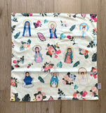 18" Marian Ultra Soft Lovey Mini Blanket. Baby Prayer Blanket. Lovie Blanket. Baby Nursery. Baptism Gift. Catholic Baby Gift. Our lady lovey