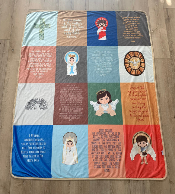 My Catholic Prayers Ultra soft throw Blanket. Prayer Blanket. 50 x 60