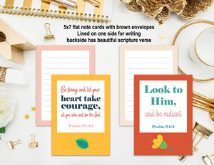 Set of 10 Inspirational Scripture Note Cards. Psalm Note Cards. Scripture Notecard. Christian gift. Scripture thank you. Encouragement cards