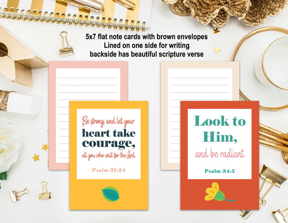 Set of 10 Inspirational Scripture Note Cards. Psalm Note Cards. Scripture Notecard. Christian gift. Scripture thank you. Encouragement cards