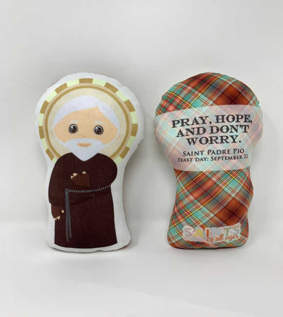 St. Padre Pio Stuffed Saint Doll. Saint Gift. Easter Gift. Baptism. Catholic Baby Gift. Padre Pio Gift. St. Pio Doll. Padre pio stuffed doll