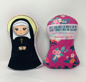 St. Emily Stuffed Saint Doll. Saint Gift. Easter Gift. Baptism. Catholic Baby Gift. Saint Emily Gift. St. Emily Doll. Catholic Christmas