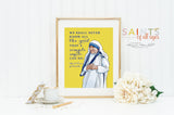 Mother Teresa of Calcutta poster print. Mother Teresa Portrait art. Nursery Art. Kids Room Print. Prayer Print Poster. Catholic Poster.