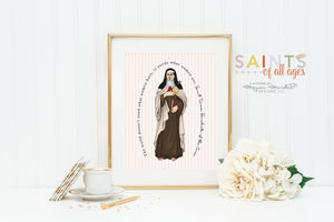 Saint Teresa Benedicta of the Cross print. St. Teresa Wall Art Poster Gift. The world doesn't need what women have Poster. Catholic Poster.