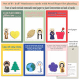 Set of 6 Saint Cards with seed paper for planting. Catholic Mothers Day Cards. Catholic Valentine's Day Cards. First Communion Gift.