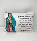 Our Lady of Guadalupe pillow. Hear me my littlest one pillow. Baptism Gift. Nursery Decor. Catholic Gift. First Communion. Marian Gift