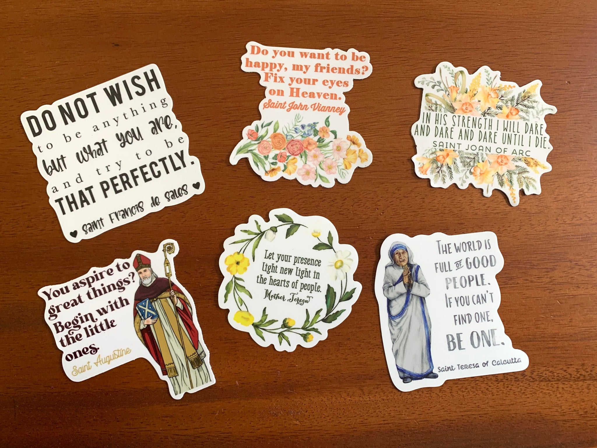 Saint Stickers, Catholic Stickers, Catholic Vinyl Stickers