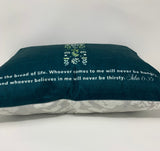 John 6:35 pillow. I am the bread of Life pillow. First Communion pillow Gift. Catholic Gift. First communion pillow. Scripture pillow.