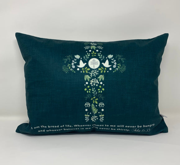 John 6:35 pillow. I am the bread of Life pillow. First Communion pillow Gift. Catholic Gift. First communion pillow. Scripture pillow.