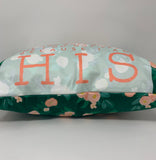 I Am HIS Pillow. I am the daughter of a King pillow. Christian Pillow. Decor. Baptism Gift. Floral Pillow. Baby Gift. First Communion.