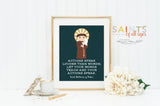 Saint Anthony of Padua poster print. St. Anthony Wall Art Poster. First Communion. Actions speak louder than words. Catholic Baptism Gift.