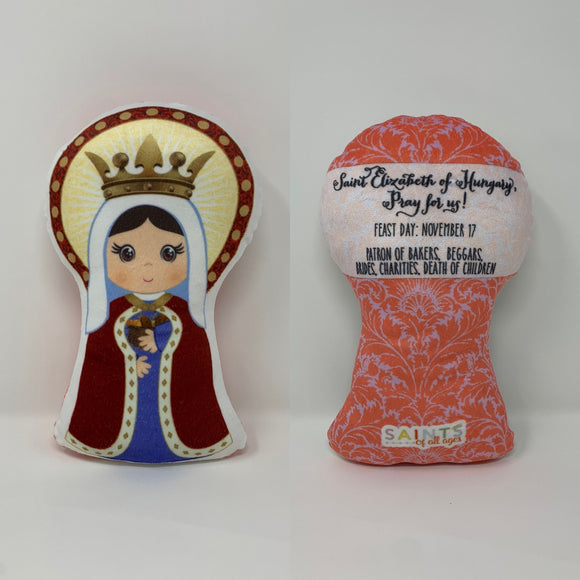St. Elizabeth of Hungary Stuffed Saint Doll. Saint Gift. Baptism. Catholic Baby Gift. Saint Elizabeth Gift. St. Elizabeth Children's Doll.