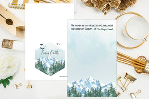 The higher we go notepad. Pier Giorgio Frassati notepad. Catholic Teacher Gift notepad. Hostess gift. Christmas gift. Teacher Gift.