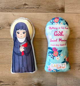 St. Monica Stuffed Saint Doll. Saint Gift. Easter Gift. Baptism. Catholic Baby Gift. Saint Monica Gift. St. Monica Children's Doll.