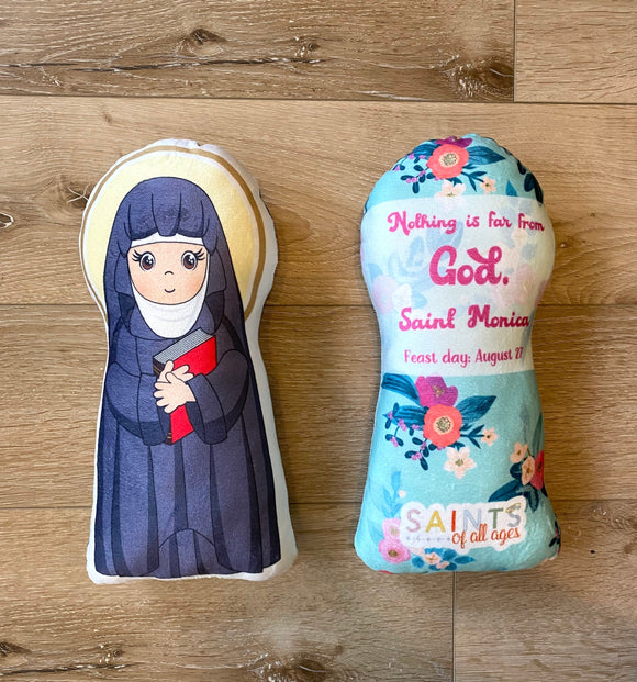 St. Monica Stuffed Saint Doll. Saint Gift. Easter Gift. Baptism. Catholic Baby Gift. Saint Monica Gift. St. Monica Children's Doll.