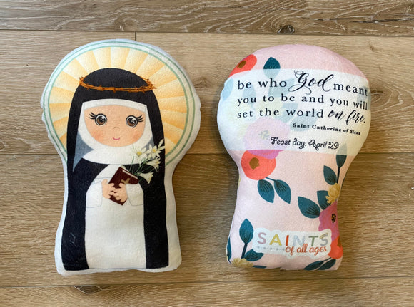 St. Catherine of Siena Stuffed Saint Doll. Saint Gift. Easter Gift. Baptism. Catholic Baby Gift. Saint Catherine Gift. St. Catherine Doll.