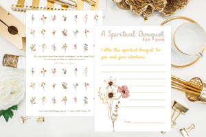 Set of 10 Spiritual Bouquet Note Cards and Envelopes. 5x7 Spiritual Bouquet Notecard Set. Catholic gift. First communion. St Therese