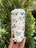 Marian 18 oz water bottle. Our Lady Water bottle. Catholic Water bottle Gift. Saint Gift. Lourdes, Guadalupe, Mount Carmel, Fatima straw cup