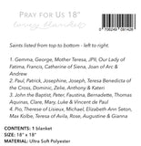 18" Pray for Us Ultra Soft Lovey Blanket. Baby Prayer Mini Blanket. Saint Lovie Blanket. Baptism Gift. Catholic Baby Gift. Pray for Us gift.