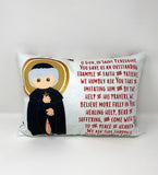 St. Peregrine Pillow. Saint Gift. Easter Gift. Baptism. Catholic Baby Gift. Peregrine Gift. St. Peregrine prayer gift. Cancer gift.