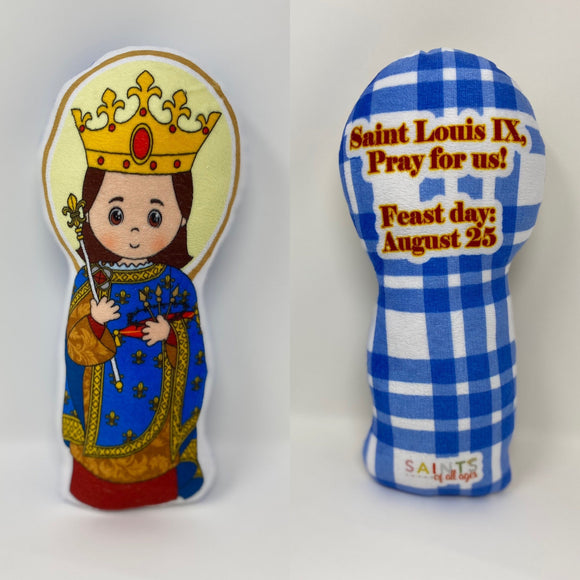 St. Louis IX of France Stuffed Saint Doll. Saint Gift. Easter Gift. Baptism. Catholic Baby Gift. Saint Louis IX Gift. St. Louis IX Doll.