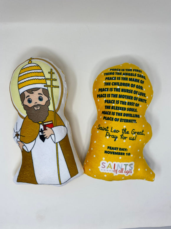 Saint Leo the great Stuffed Doll. Saint Gift. Easter Gift. Baptism. Catholic Baby Gift. Saint Leo Stuffed Doll. Leo gift.