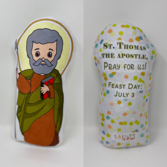 Saint Thomas the apostle Stuffed Doll. Saint Gift. Easter Gift. Baptism. Catholic Baby Gift. St Thomas Children's Doll. Saint Thomas gift